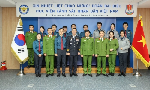 Đoàn đại biểu Học viện CSND thăm và làm việc tại Đại học Cảnh sát Quốc gia Hàn Quốc
